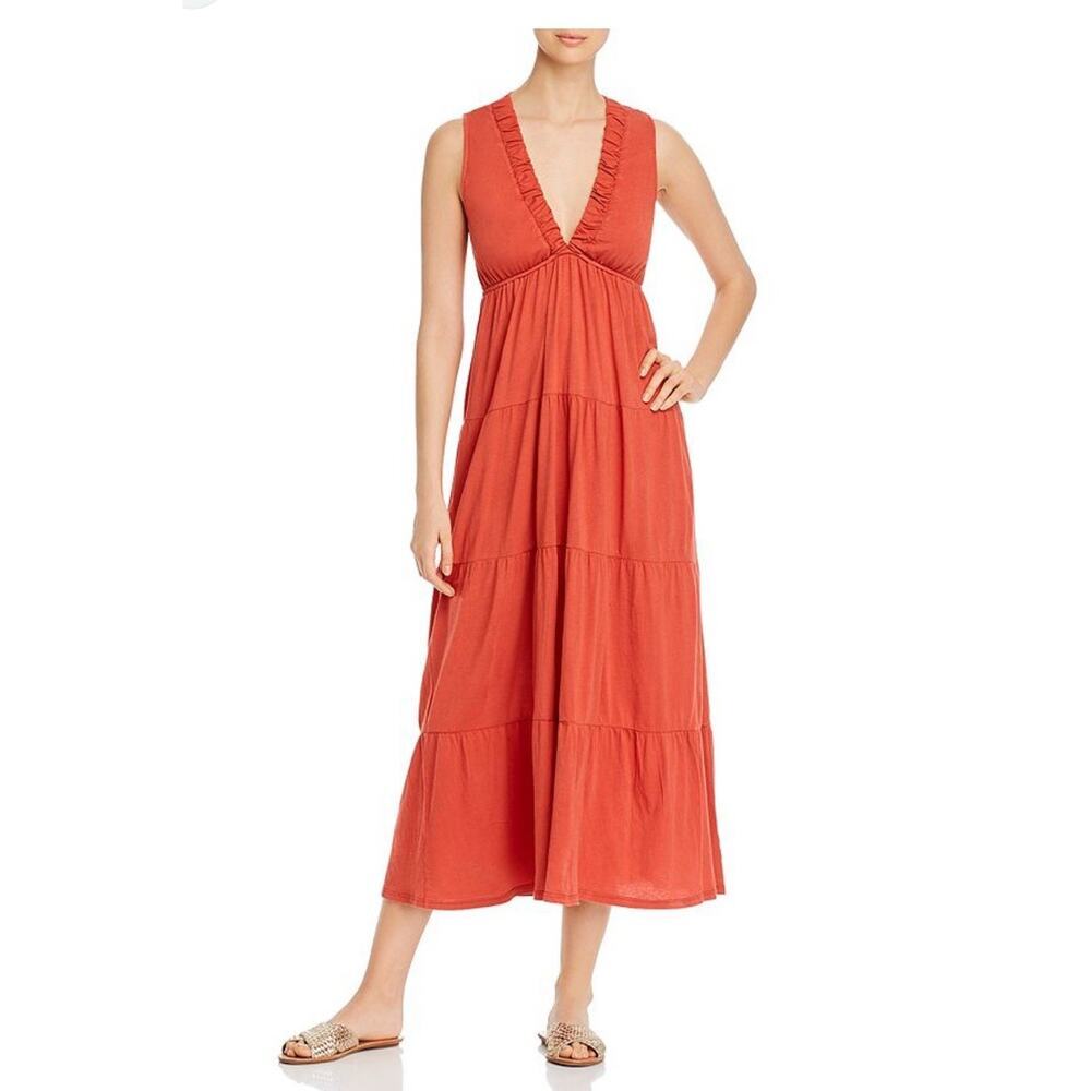 Anthropologie Dolan Left Coast Tiered Maxi Dress Made in USA Size1/ Small 2624